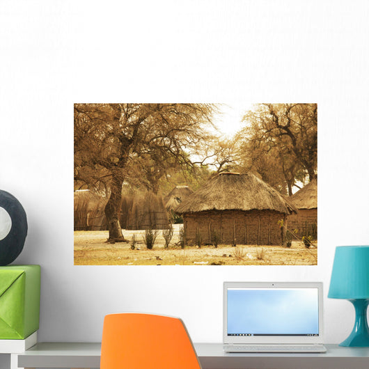 African huts Wall Mural