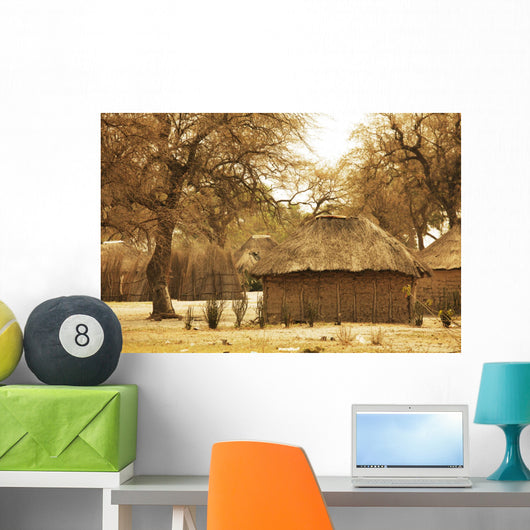 African huts Wall Mural
