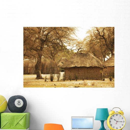 African huts Wall Mural