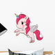 Cute Pink Cartoon Unicorn Wall Decal
