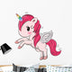 Cute Pink Cartoon Unicorn Wall Decal