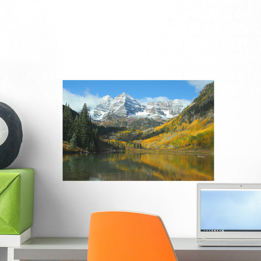 maroon bells, maroon lake Wall Mural