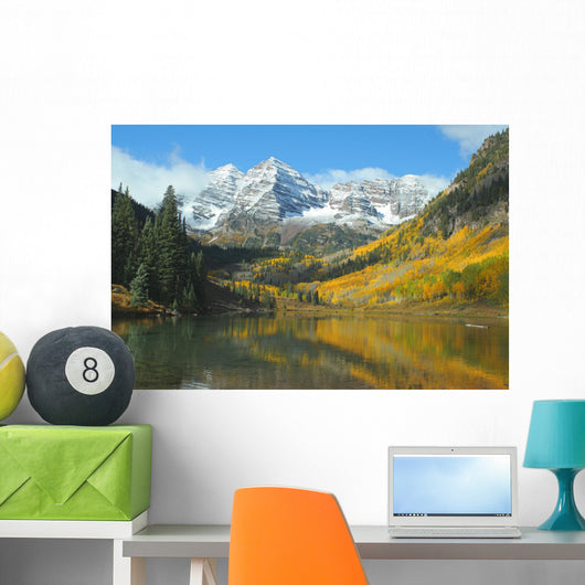maroon bells, maroon lake Wall Mural