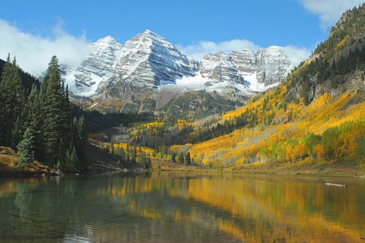 maroon bells, maroon lake Wall Mural