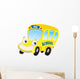 Isolated yellow school bus. Vector Illustration. Wall Decal