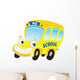 Isolated yellow school bus. Vector Illustration. Wall Decal