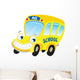 Isolated yellow school bus. Vector Illustration. Wall Decal