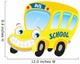 Isolated yellow school bus. Vector Illustration. Wall Decal