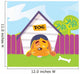 Dog Sleeping in Dog House Vector Illustration Wall Mural