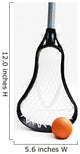 Lacrosse Stick and Ball Wall Decal