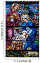 Stained Glass Widow of Nativity Wall Mural
