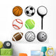 Footballbaseballbasketballtennisbowlinggolfand Soccer Wall Decal Sticker Set