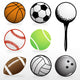 Footballbaseballbasketballtennisbowlinggolfand Soccer Wall Decal Sticker Set