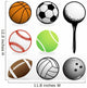 Footballbaseballbasketballtennisbowlinggolfand Soccer Wall Decal Sticker Set