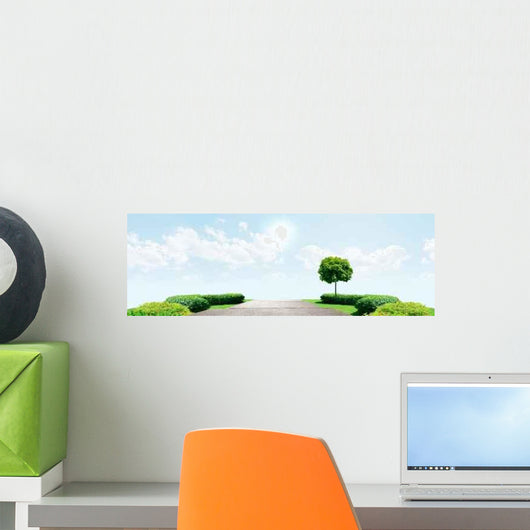 Green Tree Blue Sky Wall Decal