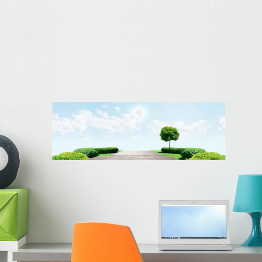 Green Tree Blue Sky Wall Decal