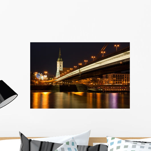 Bratislava at Night Wall Mural
