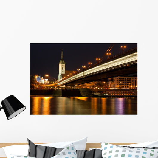 Bratislava at Night Wall Mural