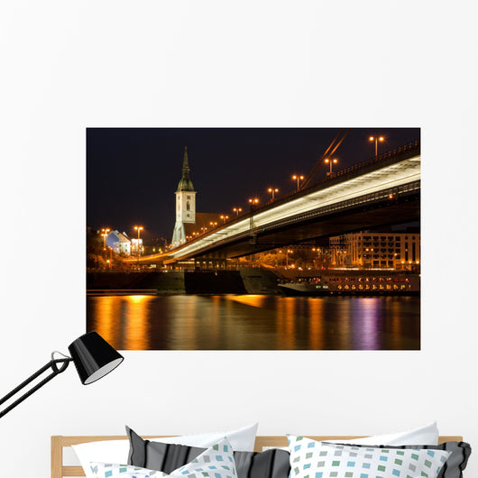 Bratislava at Night Wall Mural