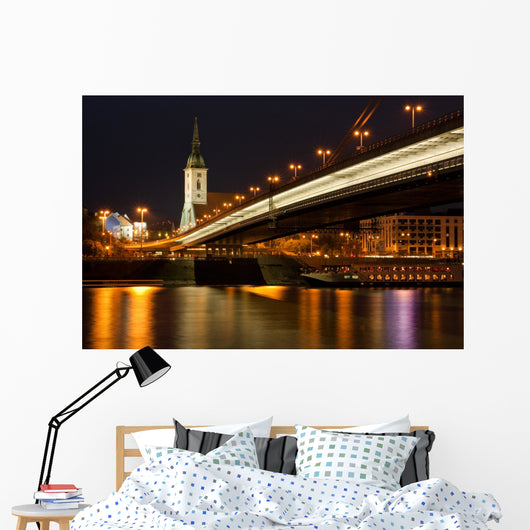 Bratislava at Night Wall Mural