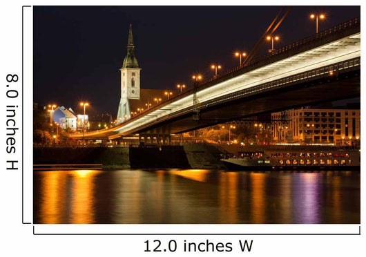 Bratislava at Night Wall Mural