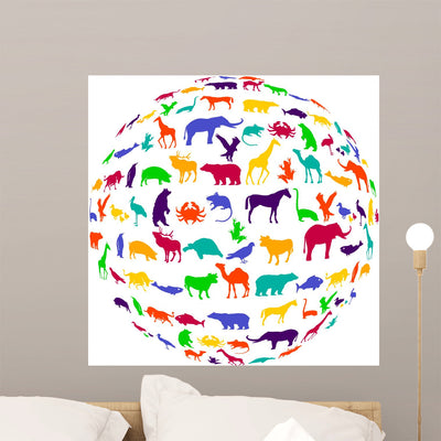 Bunte Tierwelt shown on a wall