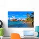 Plage Praslin Aux Seychelles Wall Decal