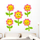 Kids Cute Cartoon Flower Wall Decal Sticker Set