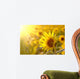 Sunflower on a meadow in the light of the setting sun Wall Mural