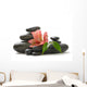 Zen Lily Spa Stones Wall Decal