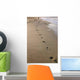 Footprints and Woman Distance Wall Decal