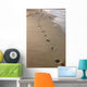 Footprints and Woman Distance Wall Decal