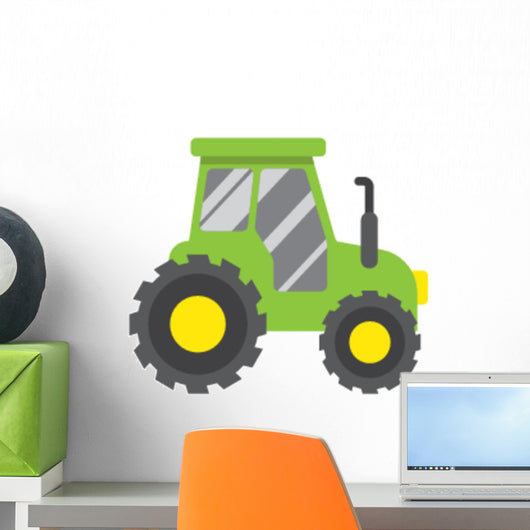 Baby Green Flat Tractor Wall Decal