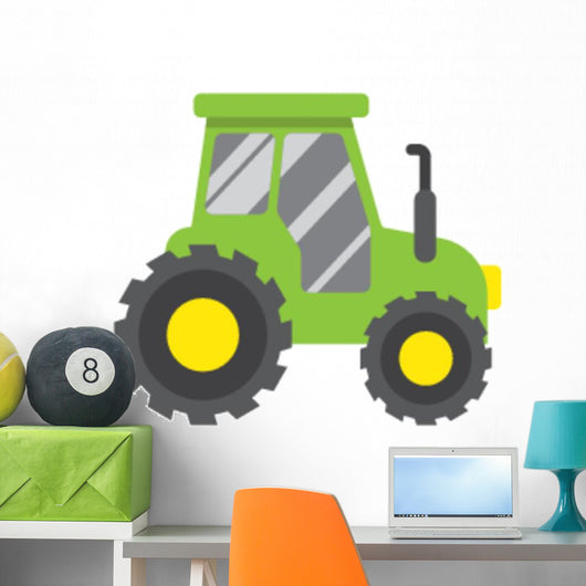 Baby Green Flat Tractor Wall Decal