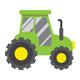 Baby Green Flat Tractor Wall Decal