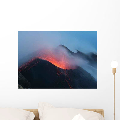 Stromboli Dawn Wall Decal shown on a wall