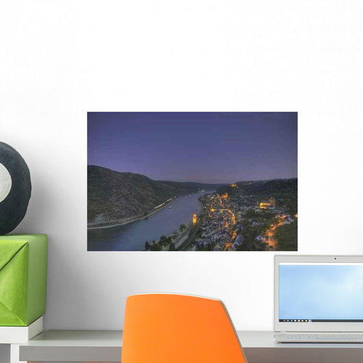 Oberwesel Night Panorama Wall Decal