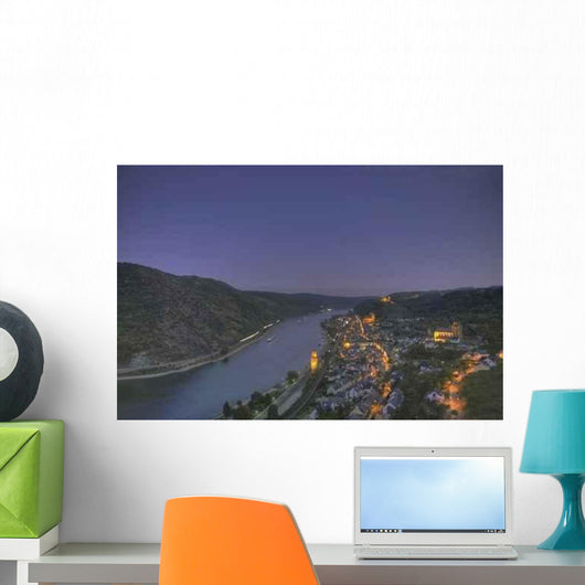 Oberwesel Night Panorama Wall Decal