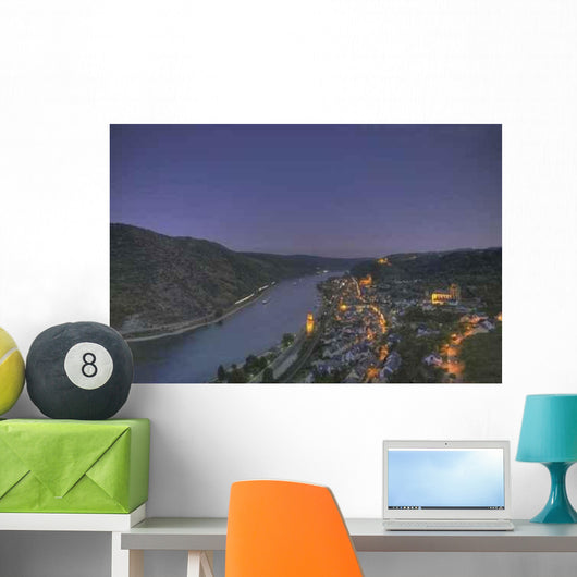 Oberwesel Night Panorama Wall Decal