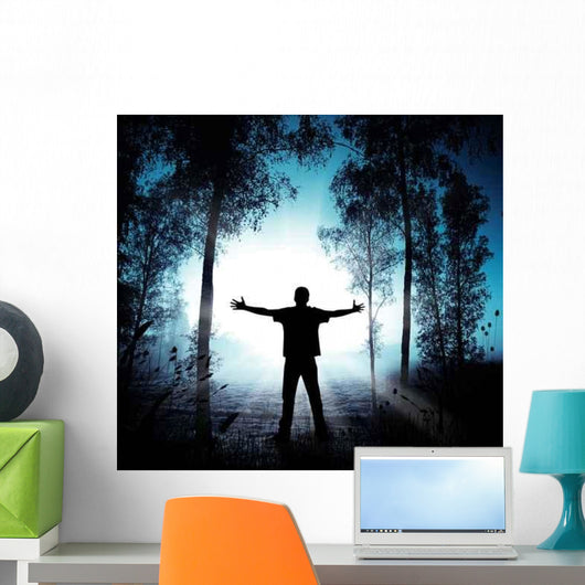 Mystic Forest and Silhouette Wall Decal Design 4