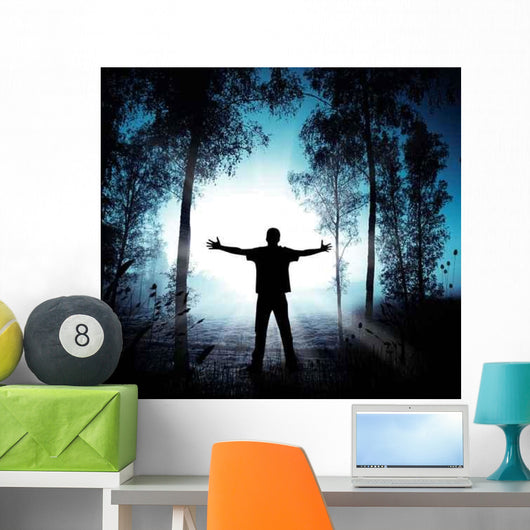Mystic Forest and Silhouette Wall Decal Design 4