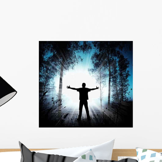 Mystic Forest and Silhouette Wall Decal Design 2