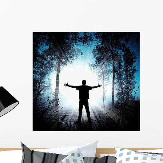 Mystic Forest and Silhouette Wall Decal Design 2