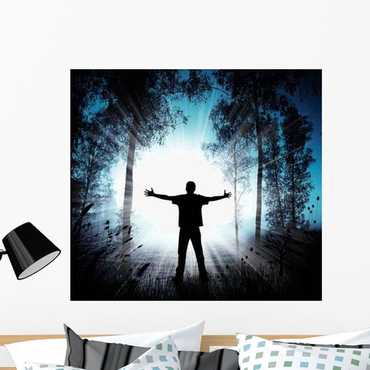 Mystic Forest and Silhouette Wall Decal Design 2