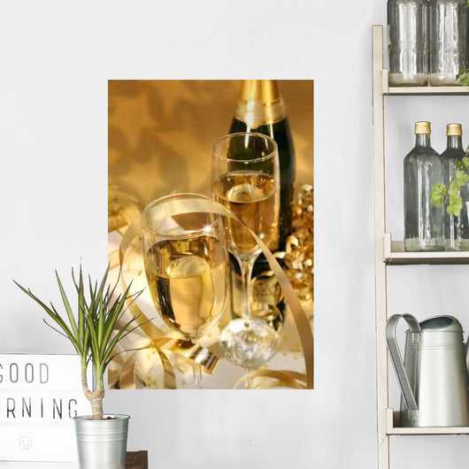 golden champagne sparkle Wall Mural