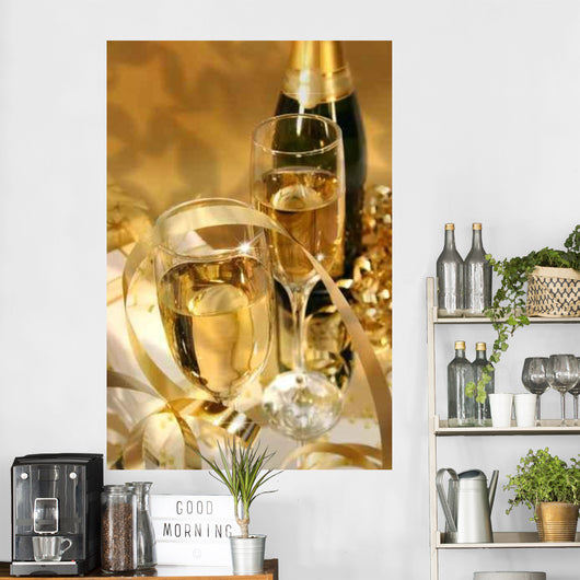 golden champagne sparkle Wall Mural