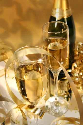 golden champagne sparkle Wall Mural