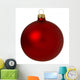 Red Christmas Bauble Wall Decal