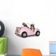 Maincoon Kittens Driving Convertible Wall Decal