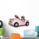 Maincoon Kittens Driving Convertible Wall Decal